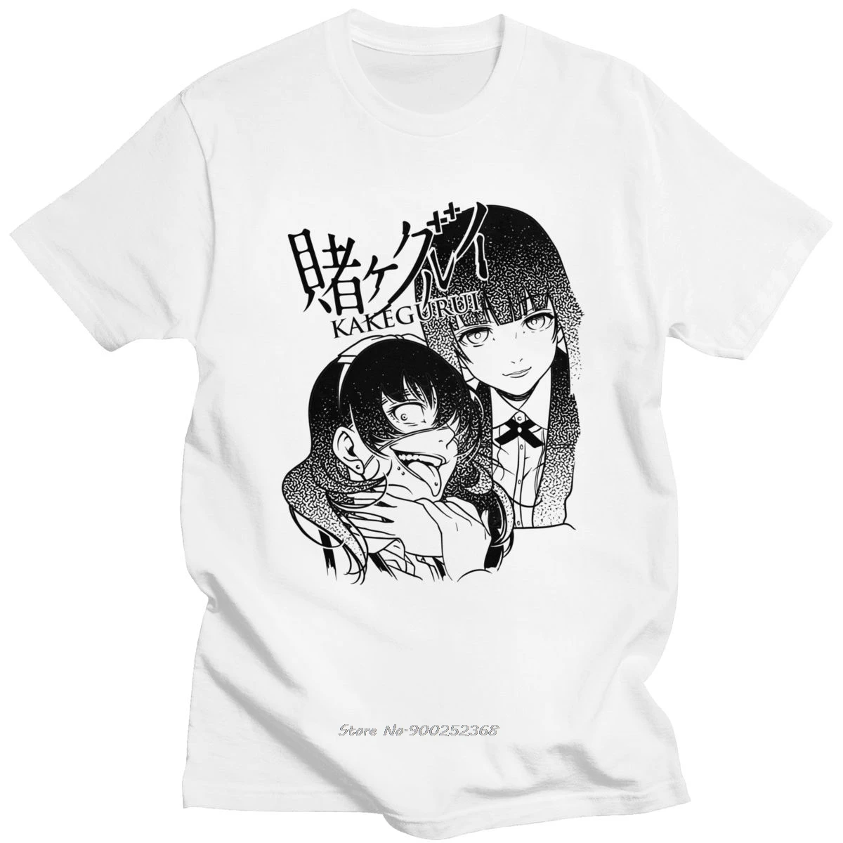 

Trendy Kakegurui Shirt Yumeko Jabami Tshirt Men Short Sleeve Leisure Compulsive Gambler Tee O-neck Cotton T-shirt Gift Harajuku