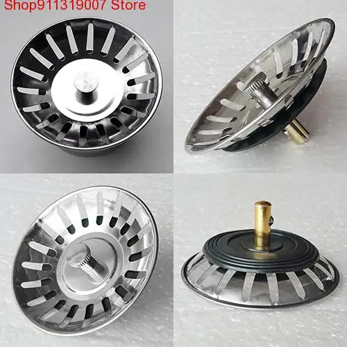 

1pc Stainless Steel Kitchen Sink Strainer Drains Filter Stopper Waste Plug Bathroom Lavabo Hair Colander Catcher