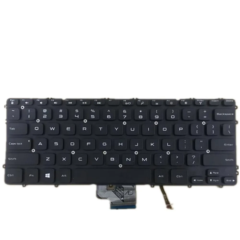 Клавиатура ноутбука для DELL XPS 15 9530, американские штаны, цвет черный NSK-DJ601, с подсветкой (art.: 3920ced23aed2) - 3920ced23aed2