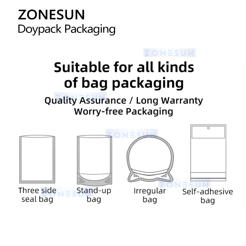Zonesun предварительно сформированная упаковочная машина шнековый наполнитель