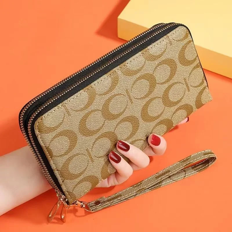 

Women wallet 2023 CC Ladies mobile phone bag long ladies new clutch bag star Double zipper hand strap bag Multiple color 852