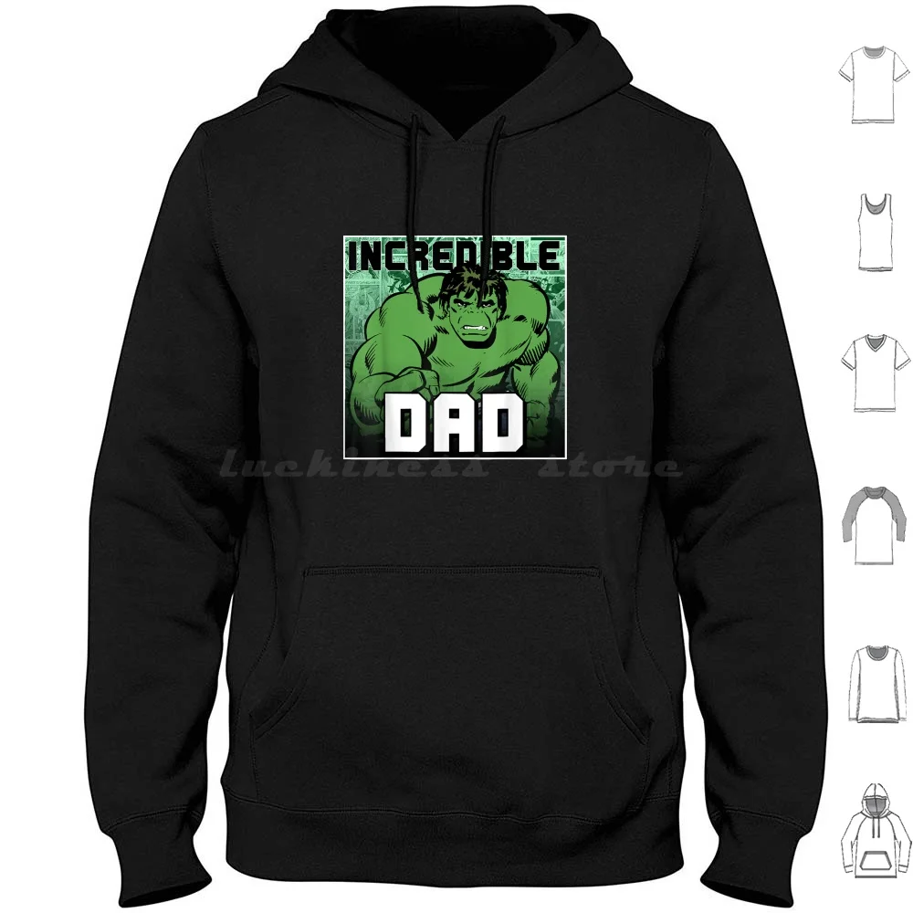 

Father'S Day Incredible Dad Graphic Hoodies Long Sleeve Fathers Day Incredible Dad Graphic