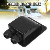 waterproof caravan boat camper doublesingle ports cable entry gland solar panel terminal block case rv roof cable box