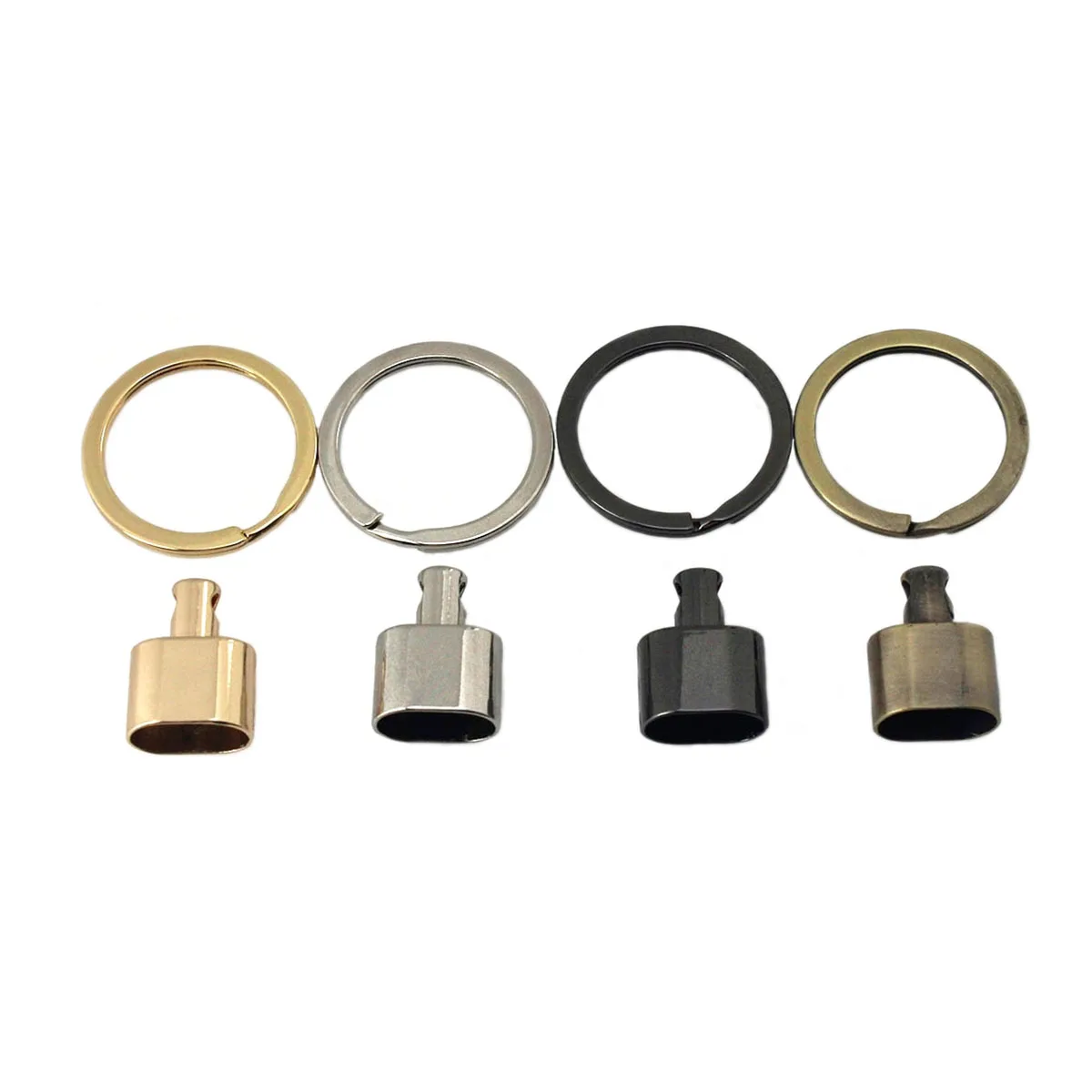 

1pcs Metal Keychain Fashion Split Rings Double Loop Buckle Leather Craft Tiny Pet Leash Bag Strap Webbing Keychain Hooks DIY