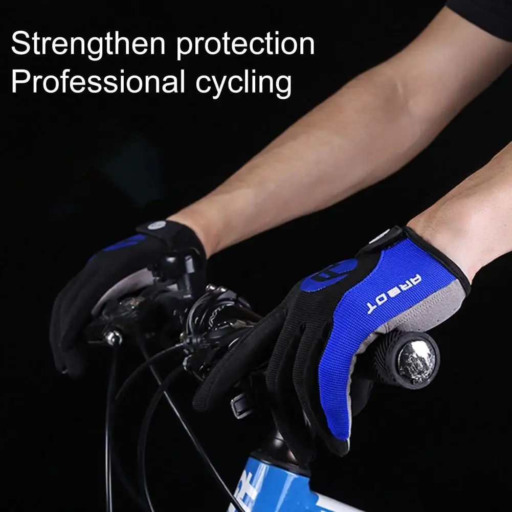 

Men/Women's Bike Gloves Anti-slip Three-finger Touch Screen Airhole Protection Gloves Shock-Absorbing Warm Gloves for Riding