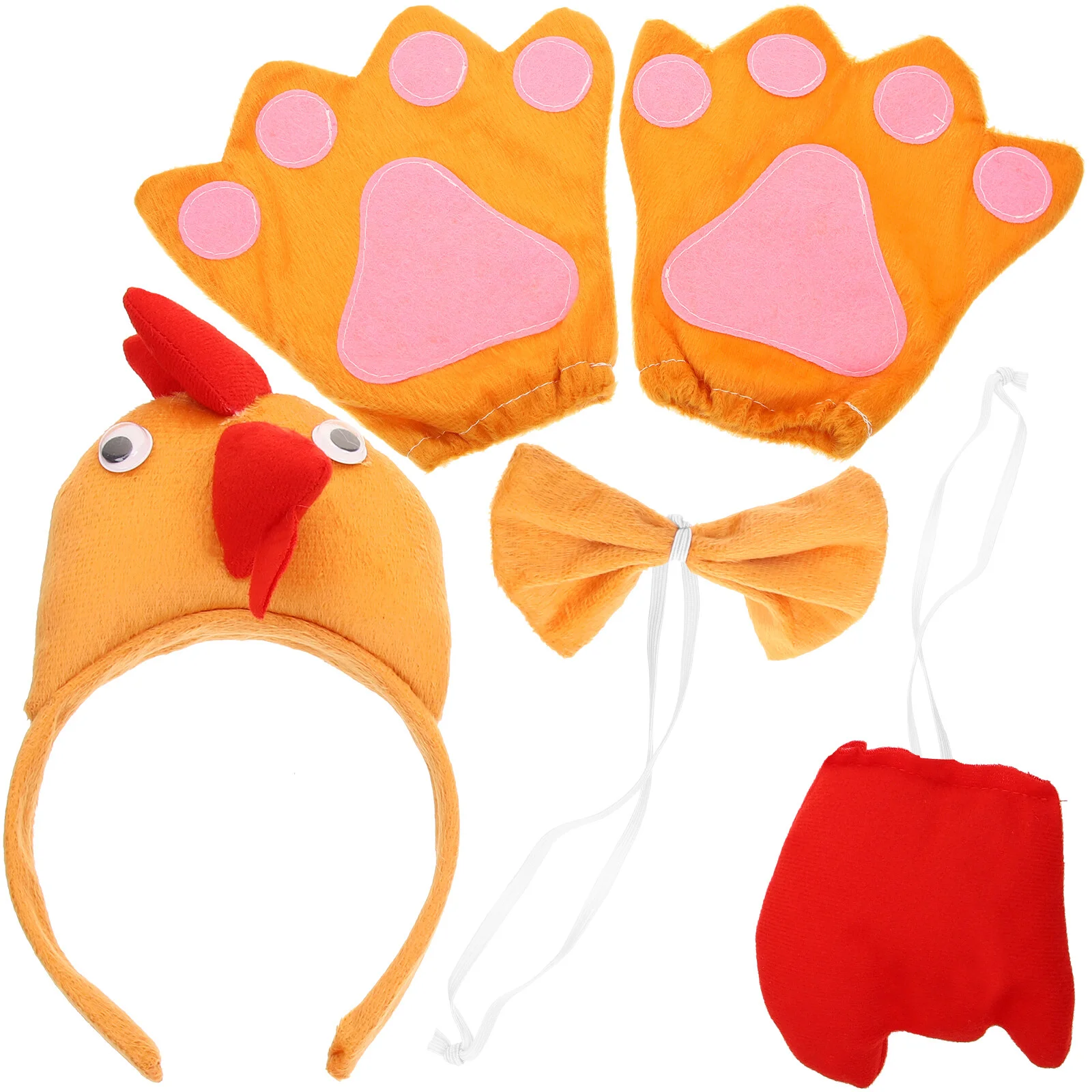 

Hat Chicken Tail Bow Tie Easter Cosplay Costume Animals Kids Party Supply Cloth Shaped Hairband Child Rooster