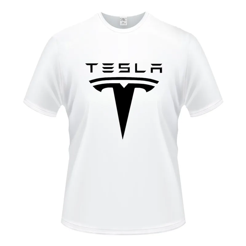 Футболка Tesla с машинкой Мужская модная футболка мужские футболки для гоночной