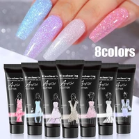 glitter pearlescent crystal paillette powder nail extension gel uv paper free nail salon pro manicure extend glue tips manicure