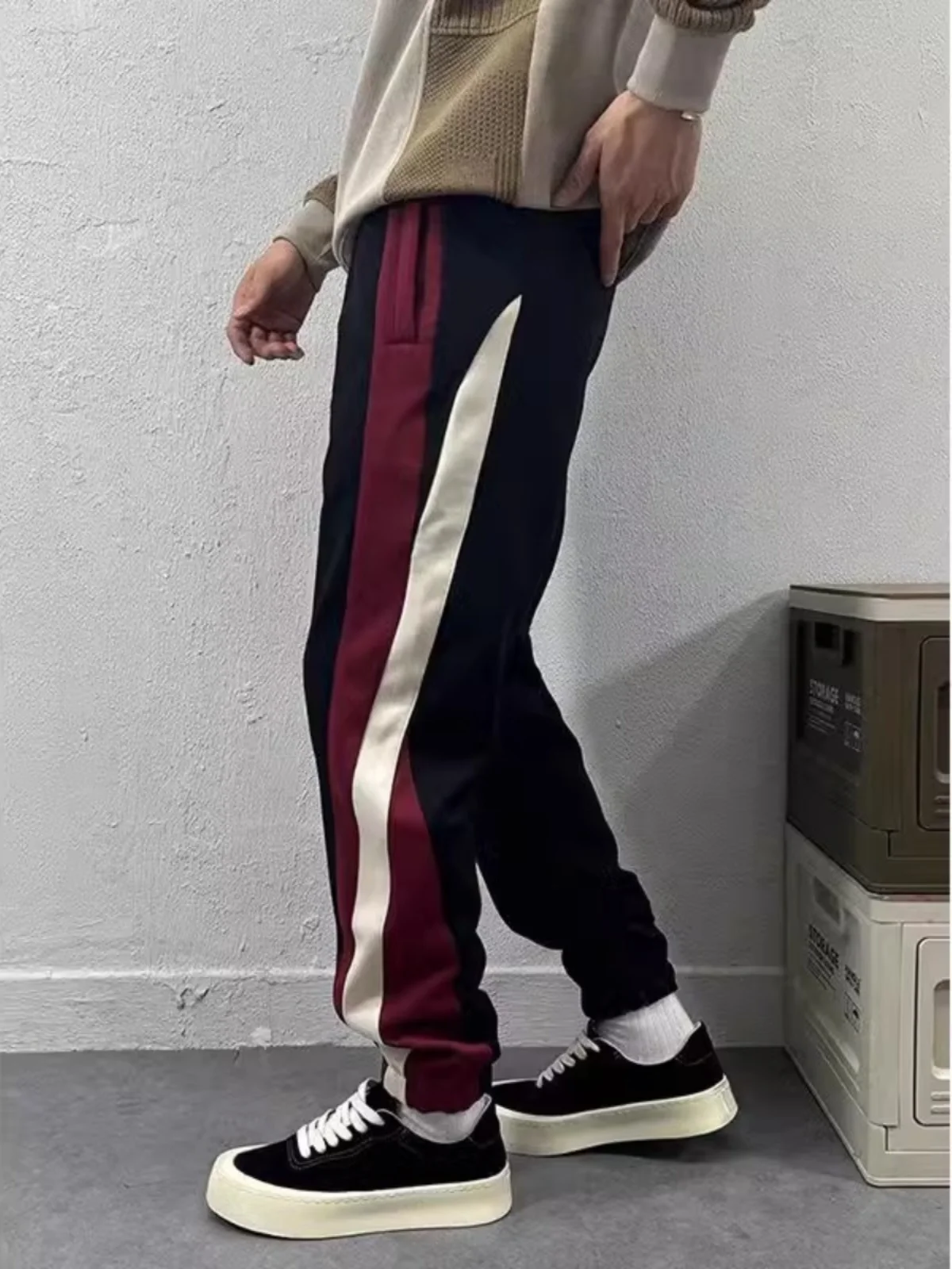 Очень большие брюки с завязками на щиколотке весна 50 00 кг свободные прямые