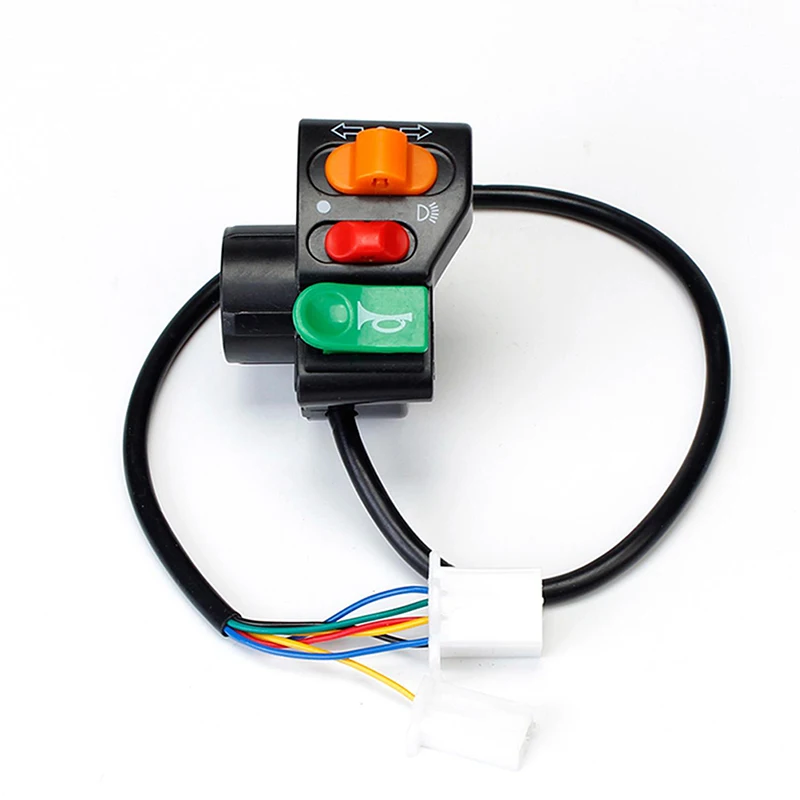

Motorcycle 7/8 Handlebar Horn Turn Signal Head Light Beam Kill Switch 3 In 1 E-bike Scooter Motor Power Switch