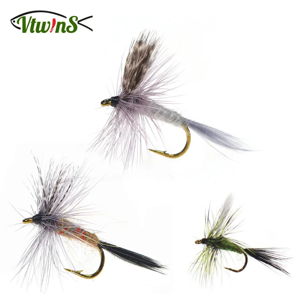 

Vtwins Blue Wing Olive Dry Fly Light Hendrickson Dark Hennie Nymph For Rainbow Brown Trout Flies Fishing Lure Bait #12 14 16 18