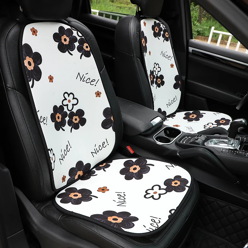 

Cartoon Flower Printed Material Fashion Simple Car Interior Ornaments Protective Car Seat Cushion Cover Decoration