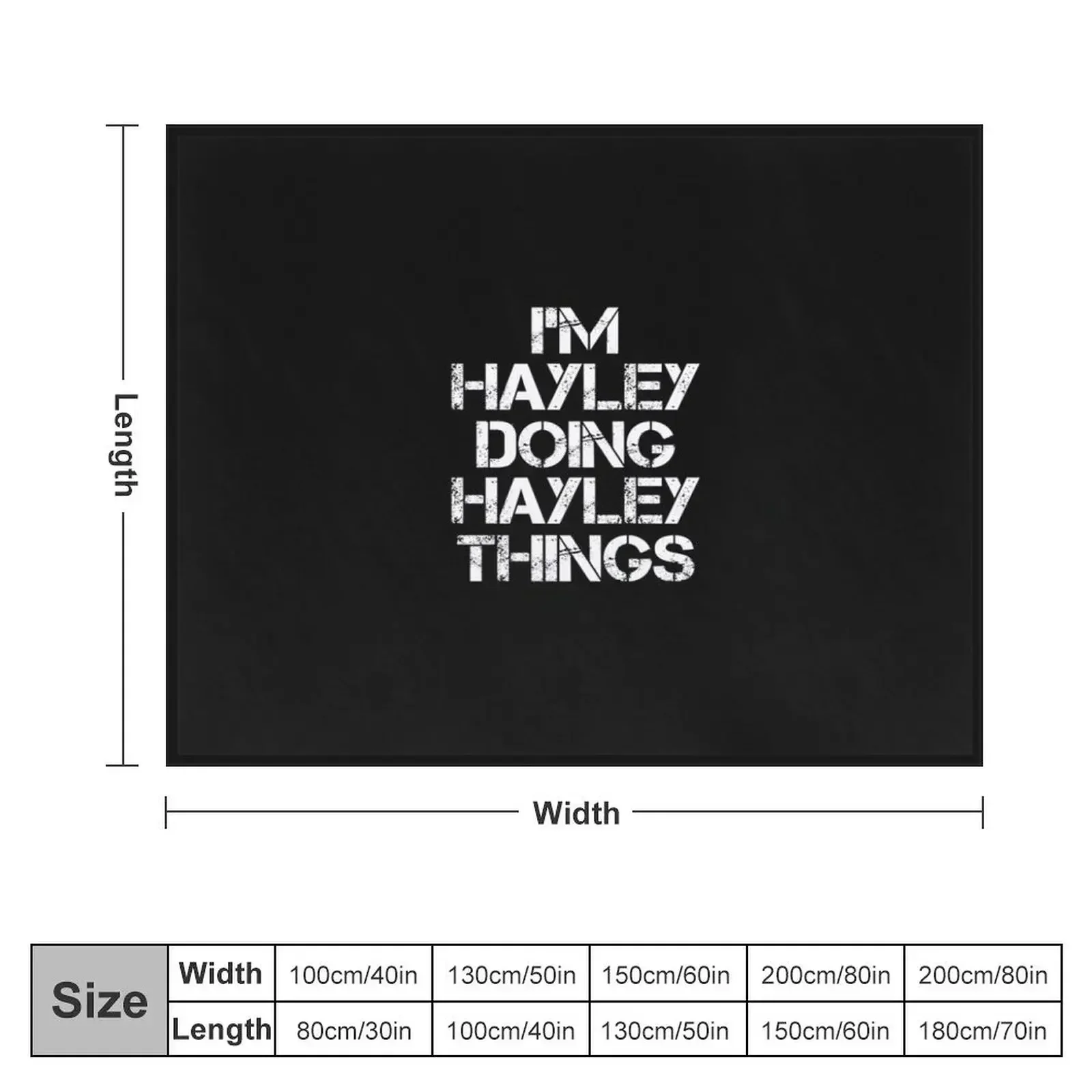 Футболка с именем Hayley - I'm Doing Things Name Gift Item Плед Пляжное утяжеленное