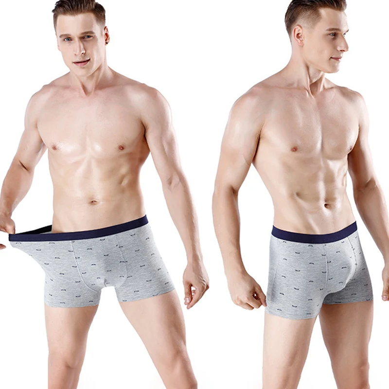 Plus Size Men's Panties Seamless Underwear Men Underpants Pure Cotton Boxer Hombre Intimate Printed Breathable Man Boxers XL-9XL