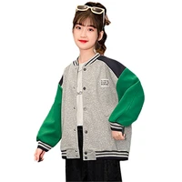new childrens autumn jacket baseball patchwork cottons kids clothes for teen girls high quality coats jackets 5 to 14years old