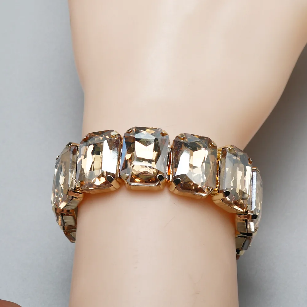 Блестящие кристаллы 13*18 маленькие квадратные браслеты ювелирные изделия из