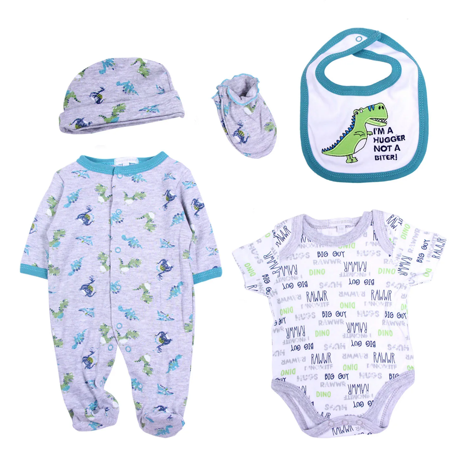 

Детский хлопковый костюм из 5 предметов, с длинным рукавом creeper * 1, комбинезон с коротким рукавом * 1, перчатки * 1, нагрудник * 1, головной убор * 1,...