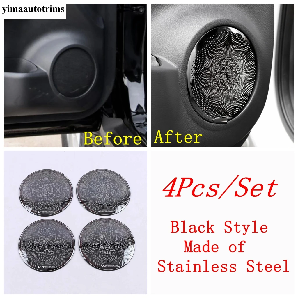 

4 шт., накладки на панель автомобильной двери для Nissan Rogue X-trail x trail T32 2014-2020, аксессуары из нержавеющей стали