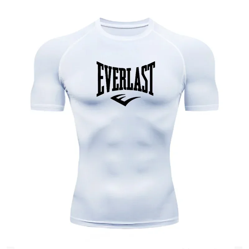 Фото EVERLAST Мужская компрессионная футболка с длинными рукавами, защита от солнца, вторая кожа, бег, фитнес, защита от рашпин, тренировочная одежда №2