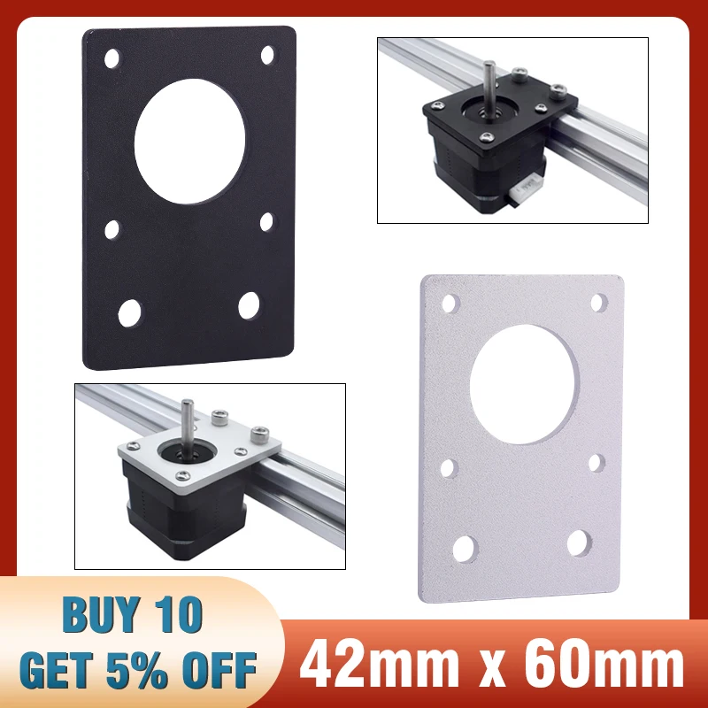 

1PCS NEMA 17 42-Series Stepper Motor Mounting Plate Fixed Plate Bracket for 3D Printer CNC Parts fit 2020 2040 Profiles