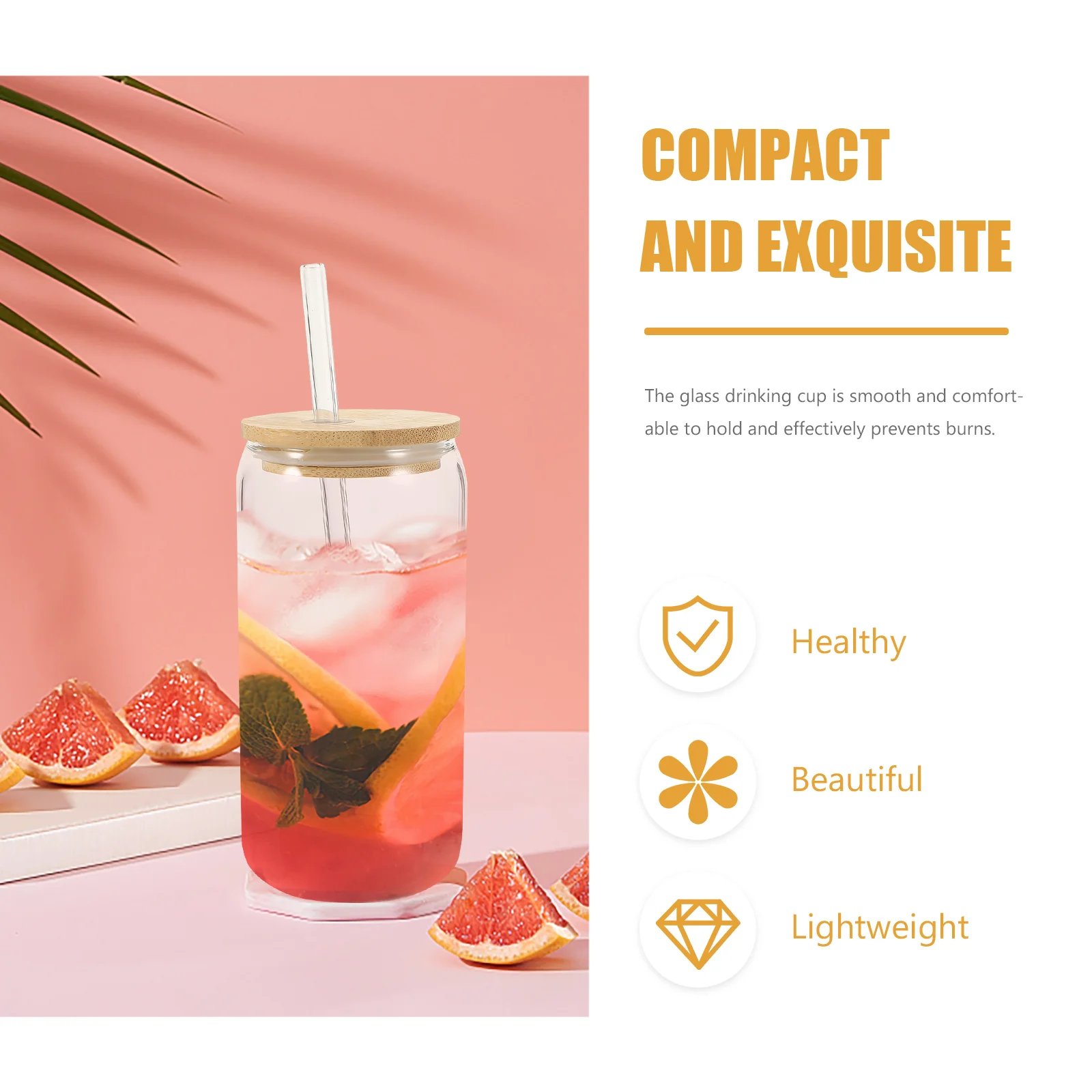 Кружка со льдом для кофе Бамбуковая крышка кружка напитков путешествий с