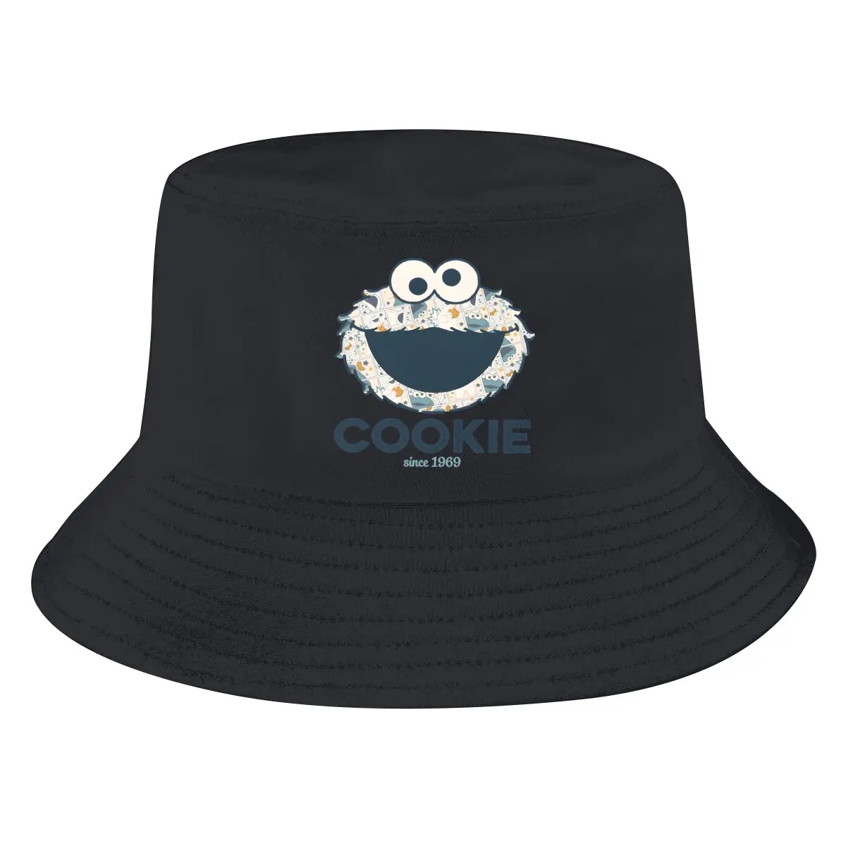 

Sesame Street Bucket Hat Cookie Monster Since 1969 Men's Women's Fisherman Cap Hip Hop Beach Sun Fishing Hats
