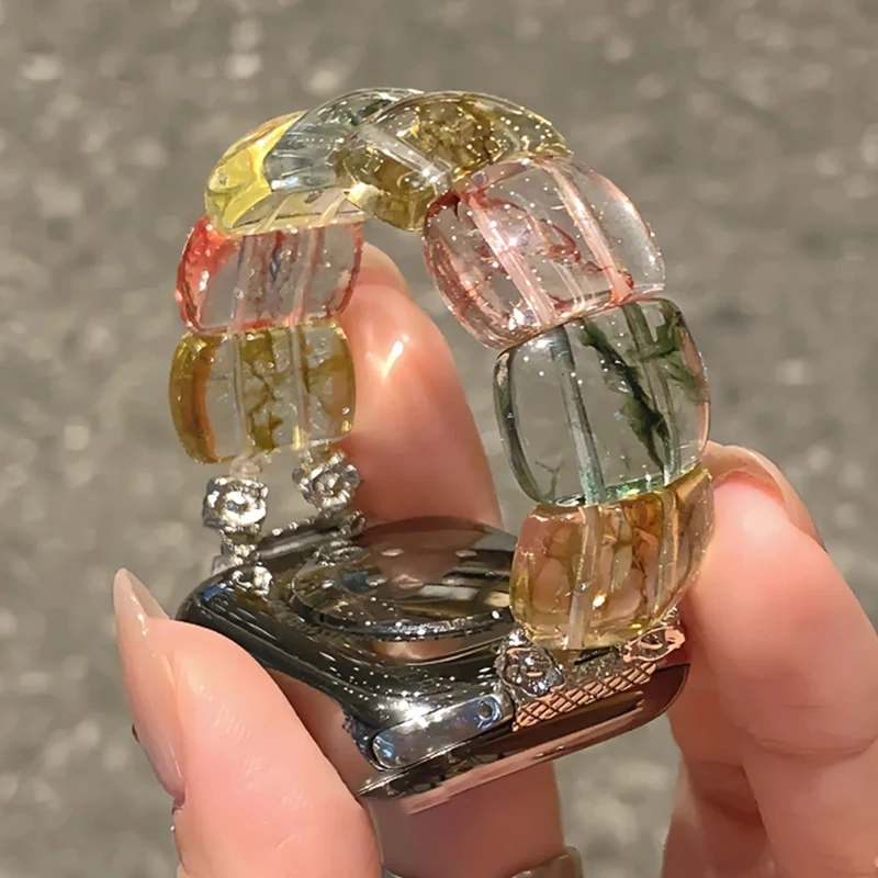 Ремешок из натурального камня для Apple Watch 49 45 44 42 41 40 38 мм