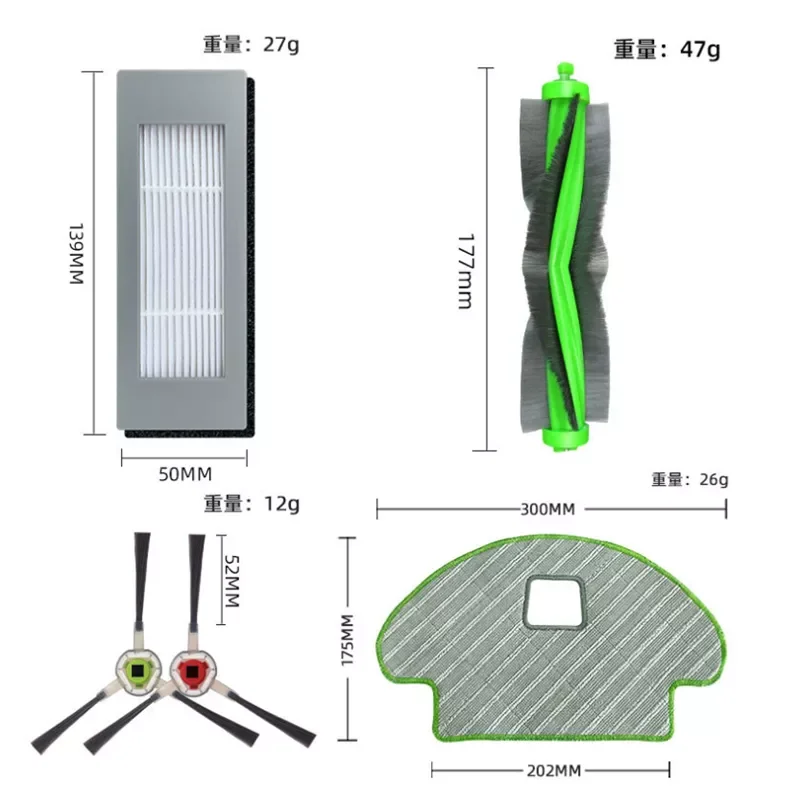 

Main Side Brush Hepa Filter Mop Cloths For iRobot Roomba Combo 113 R113840 Robotic Vacuum Cleaner Replacement Accessories