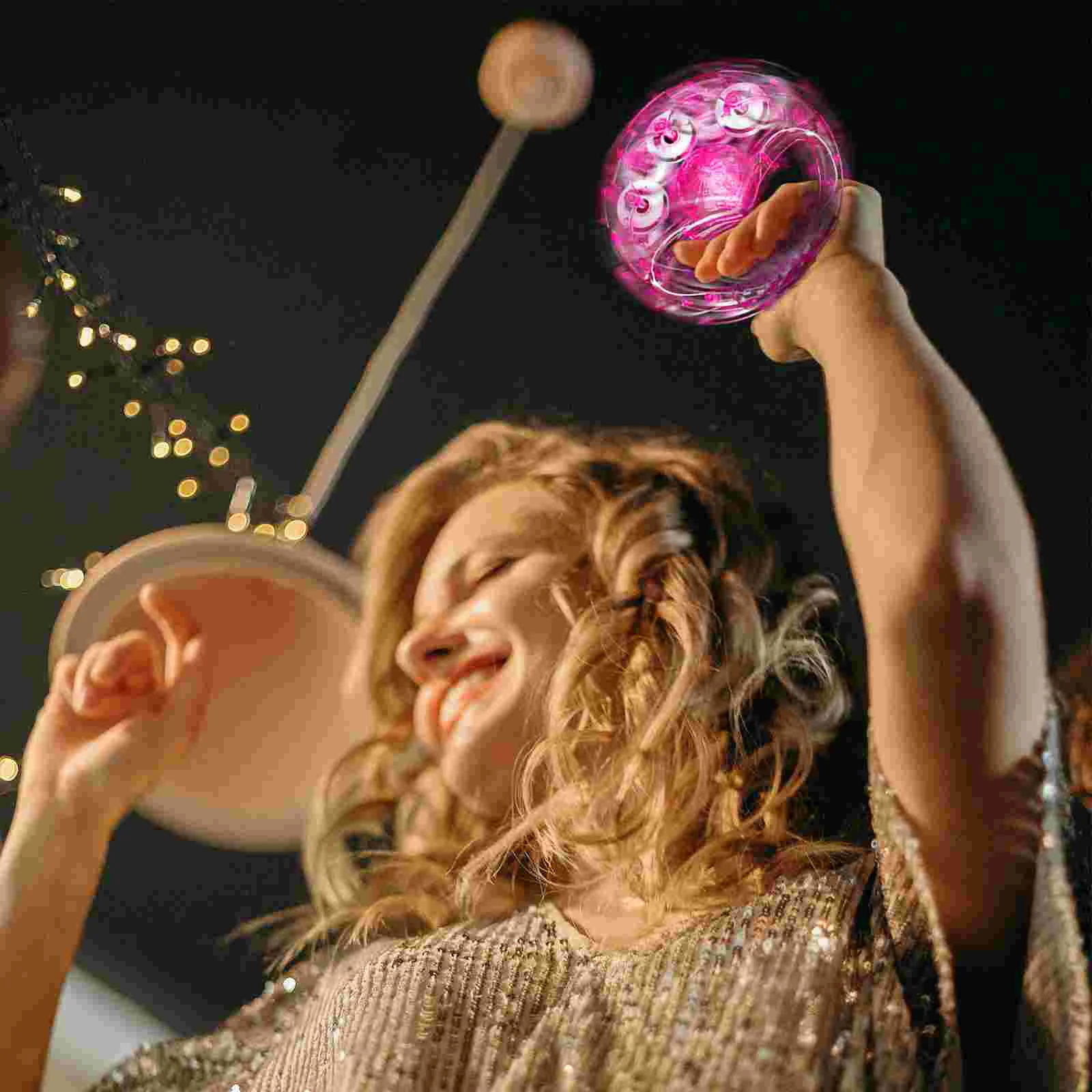 2 шт. вспышка-погремушка музыкальный инструмент ручной бубен светящиеся бубни