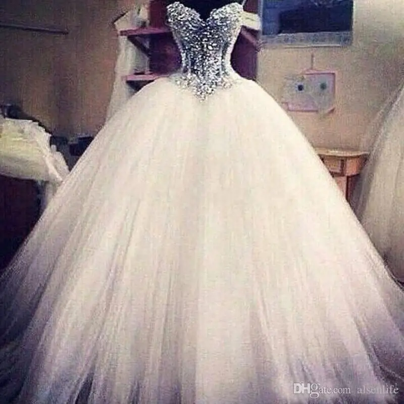 

Ball Gown Wedding Dresses Sweetheart Corset See Through Floor Length Princess Bridal Gowns Beaded Lace Pearls Wedding Gowns 2024
