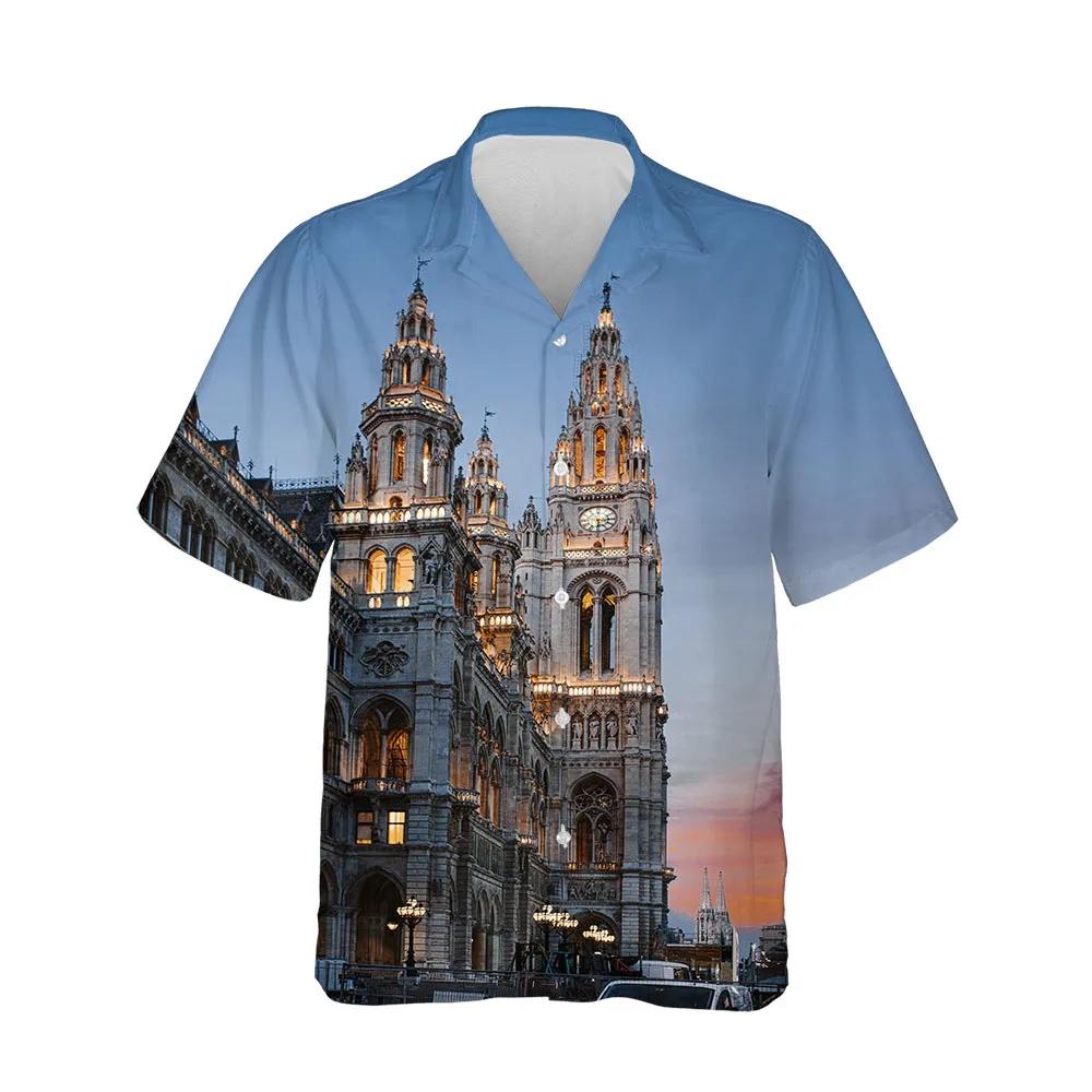 Jumeast 3D Printed New Hawaiian Shirts For Men Summer Gothic Streetwear Men's Short Sleeve Shirts Fashion Comfort Clothing Tops
