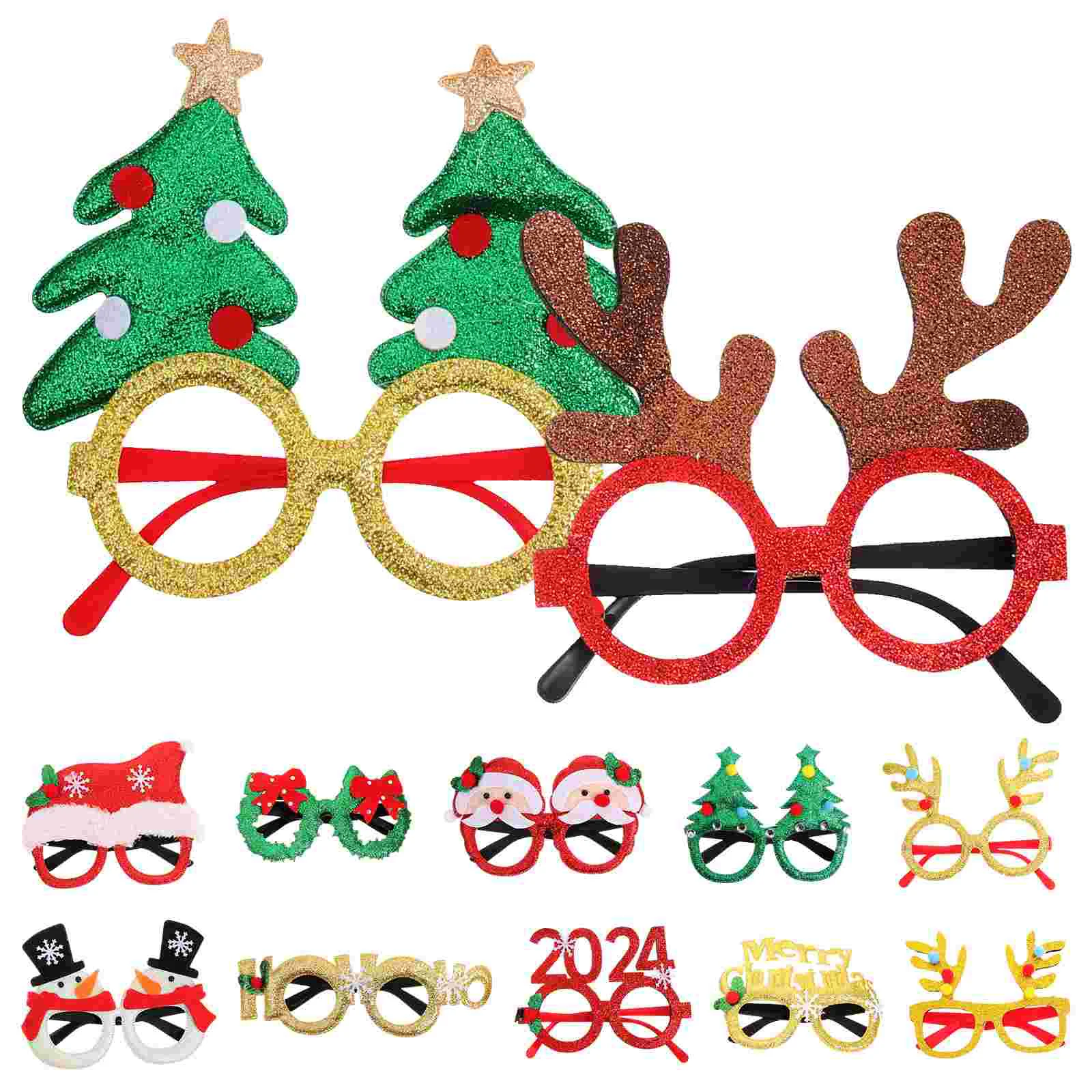 

12 шт., Рождественская оправа для очков