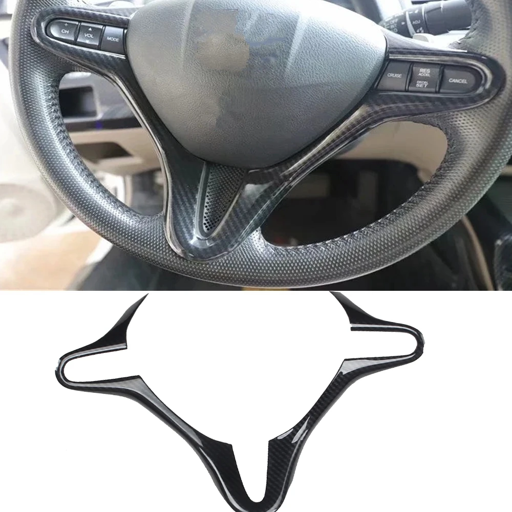 

Carbon Fiber Interior Car Steering Wheel Cover Fit Trim For Honda Civic Fd2 4dr Jdm 2006-2010