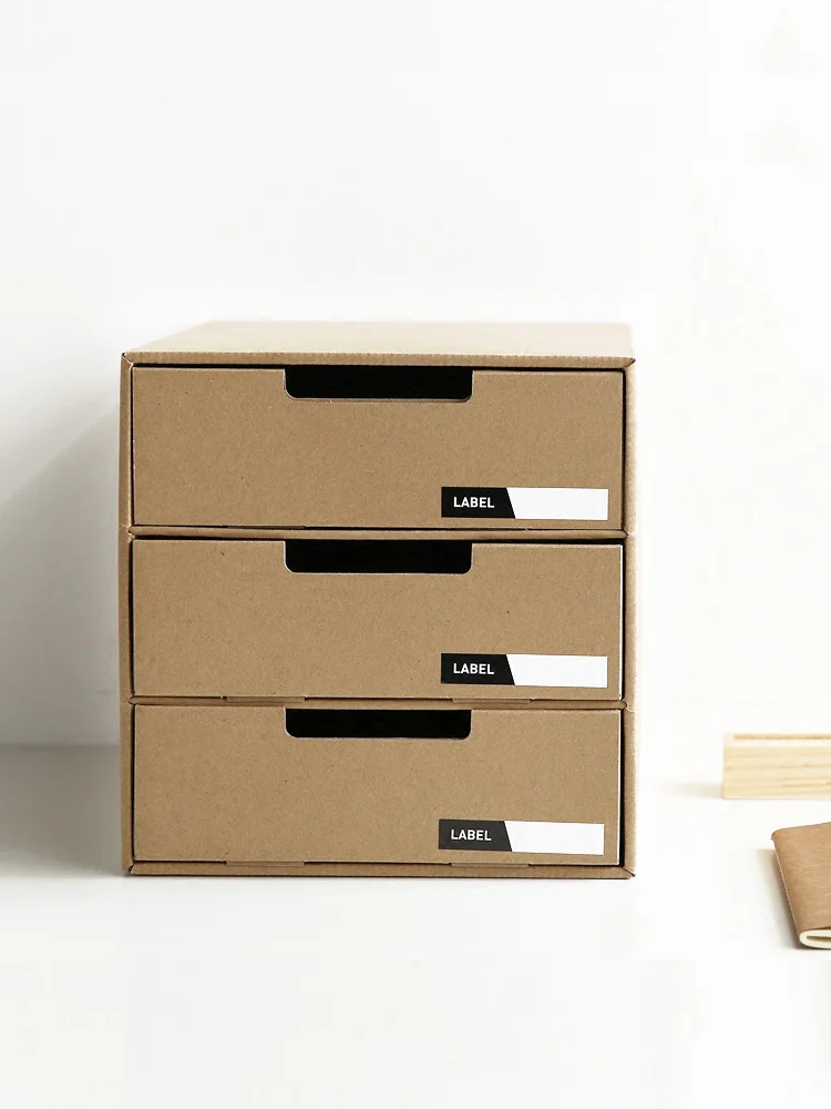 Paper Desktop Storage Box Drawer Desk Storage Creative DIY Japanese File Finishing Box