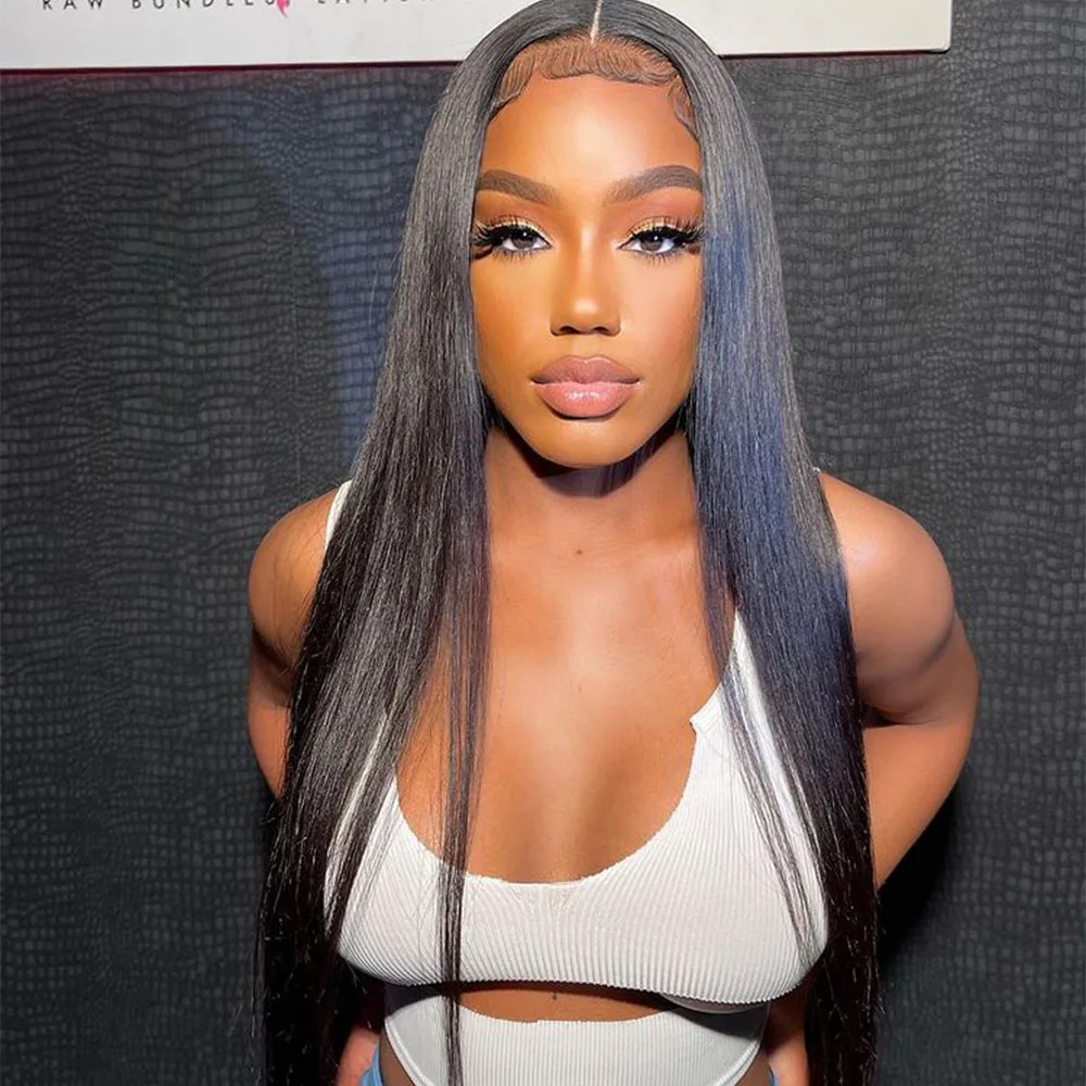 

Bone Straight 13x4 Lace Frontal Human Hair Wigs For Black Women Hd Lace Frontal Wig With Baby Hair Straight Lace Front Wig Remy
