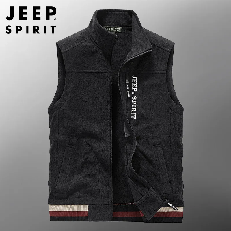 Мужской уличный флисовый жилет JEEP SPIRIT повседневный утепленный Свободный Топ для