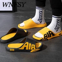 wnfsy 2022 summer slippers for men eva thickened soft sole shoes outdoor beach flip flops mens house slippers comfortable