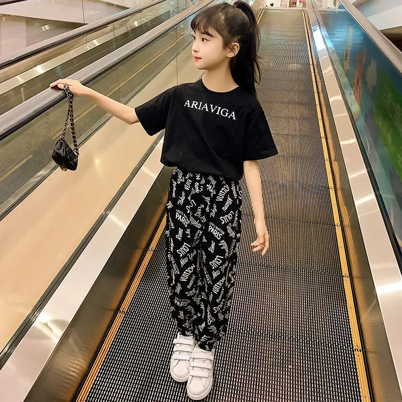 

Boutique Tracksuit for Children Outfits Teenagers Kids Clothes Suit Light Summer Korean Cute Clothing Girls Clothes 10 14 Years