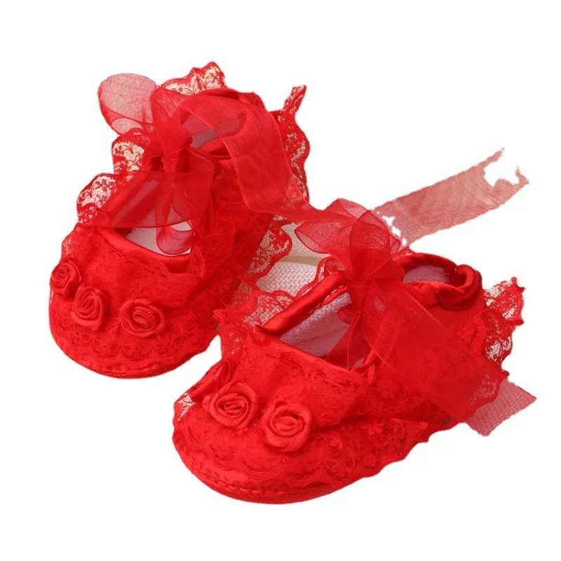 

Baby Girl Shoes Sandal with Hairband Cute Flower Design Soft Cotton Sandal for Spring and Summer Baby Girl 0-18M Flats Shoes