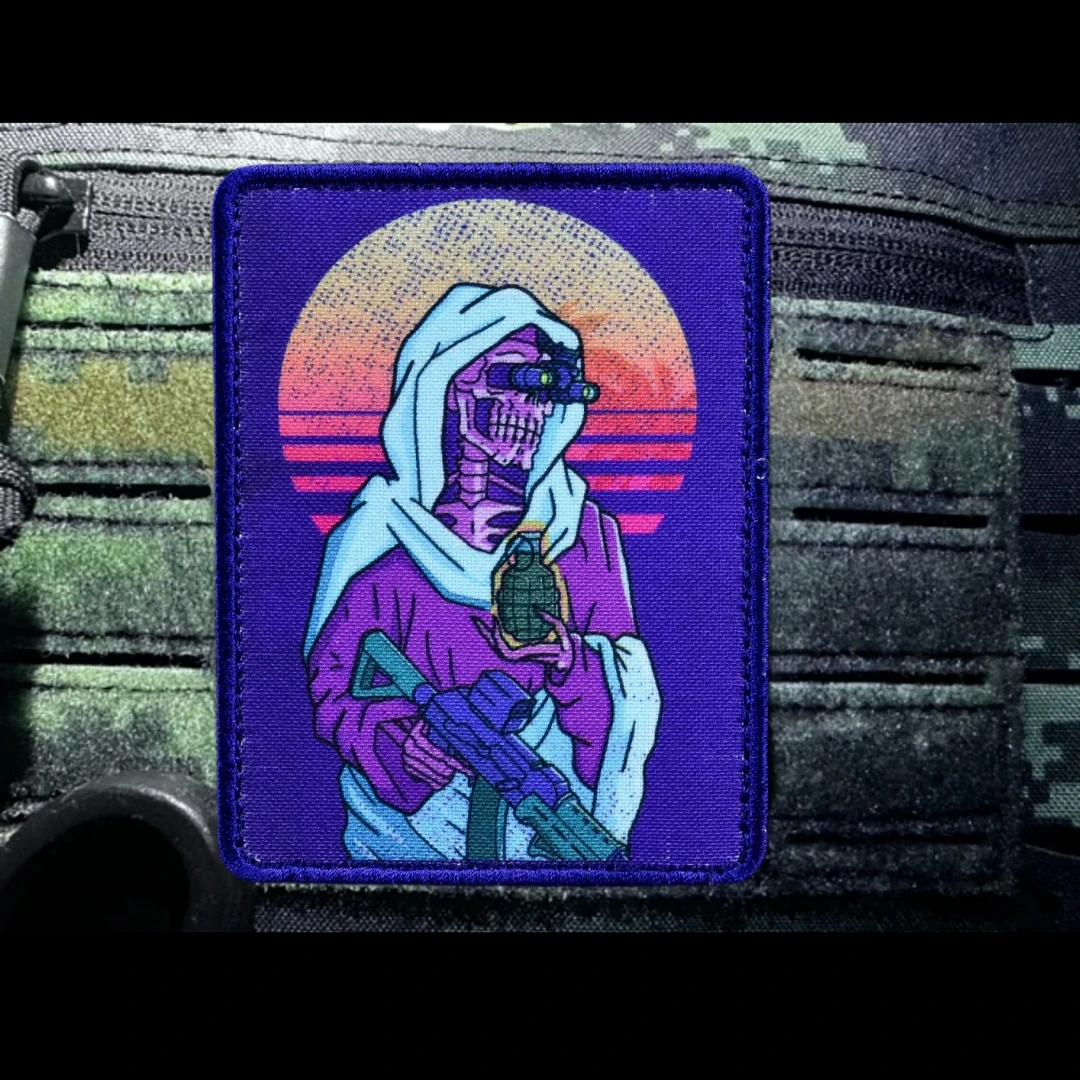 Тактические нашивки на крючках и петлях Ретро Смерть для одежды рюкзака военная