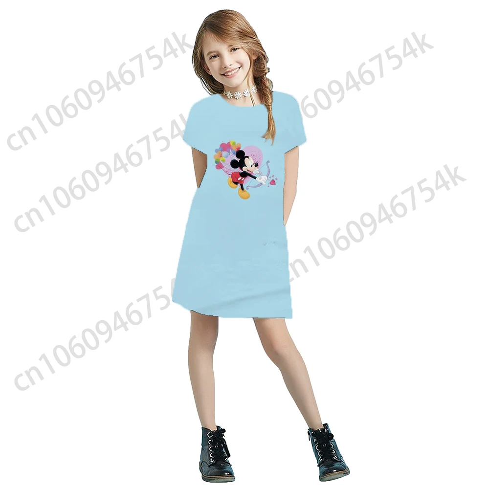 

Little Bridesmaid Dress Summer 2022 Disney Birthday Minnie Elegant Party Girl Dresses for Women 2022 Girls Fashion Clothes Over