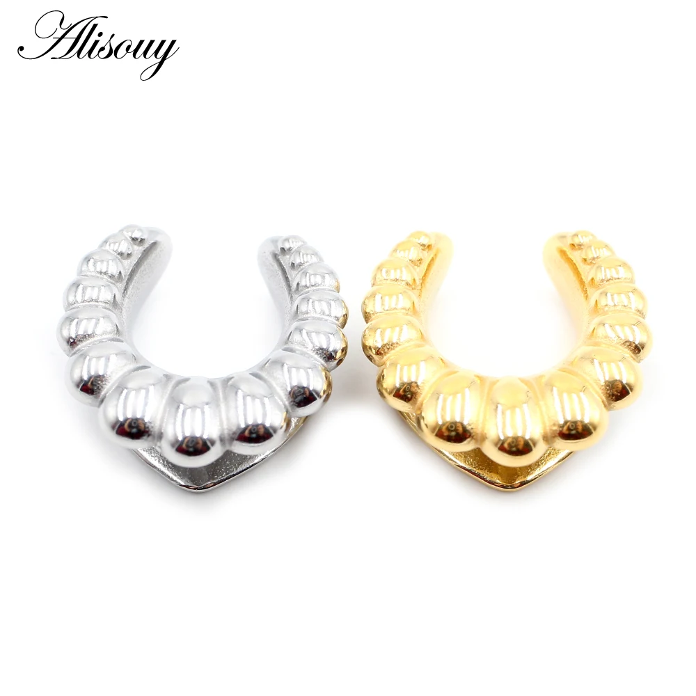 Горячее седло Alisouy, 2 шт., тоннель для ушей, растяжки, измерители, пирсинг тела, ювелирные изделия, серьги в подарок