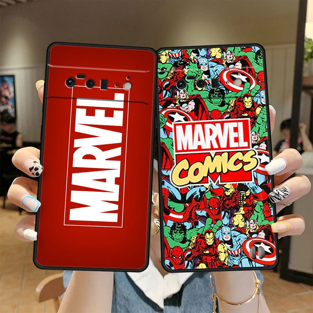 

Silicone Protection Matte Case Funda for Pixel 5G 3 5a 6 Pro 4 XL 5 4a 4G 6Pro Pixel4 4XL Celular Marvel Heroes The Avengers