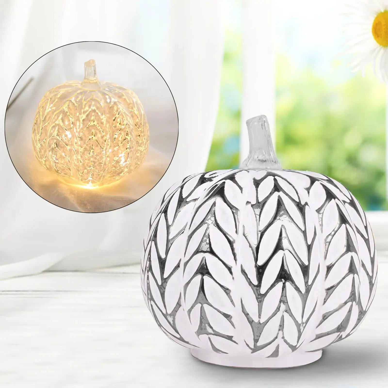 

Pumpkin Lamp Lantern Indoor Dinging Room Bedroom Bedside TV Shelf Wine Cabinet Lamp Halloween Party Photo Props Table Decoration