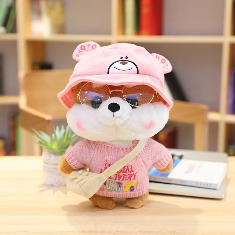 

30cm Cartoon Lovely Shiba Inu Dog Cosplay Dress Up Plush Toys Soft Pillow For Baby Birthday Gifts Changeable Clothing Suit S1s9
