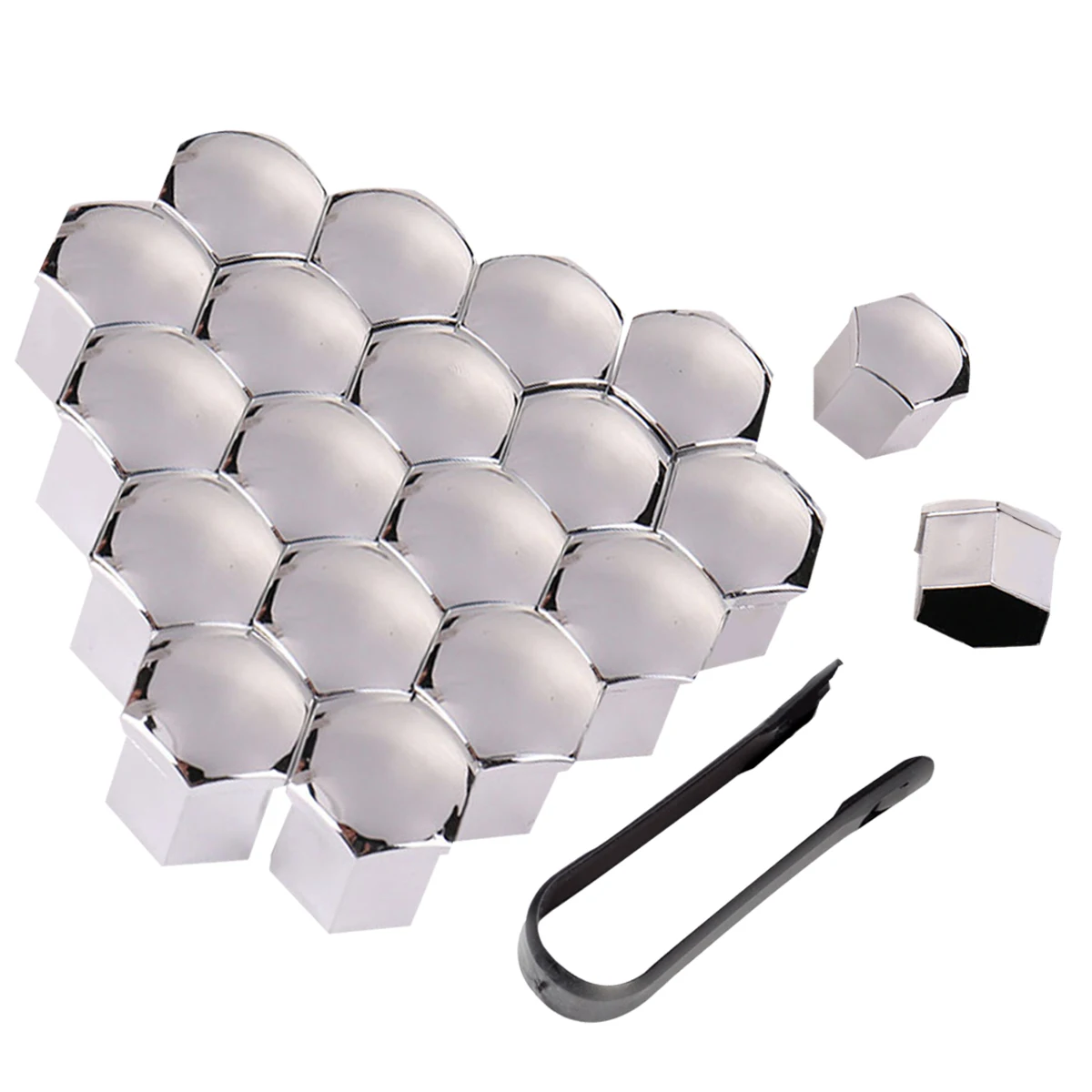 

Колпачки Для Колесных Гаек Автомобиля, Черные И Серебряные, 17 Мм, Болтовые Диски, Колпачки Для Автомобильных Колесных Ступиц