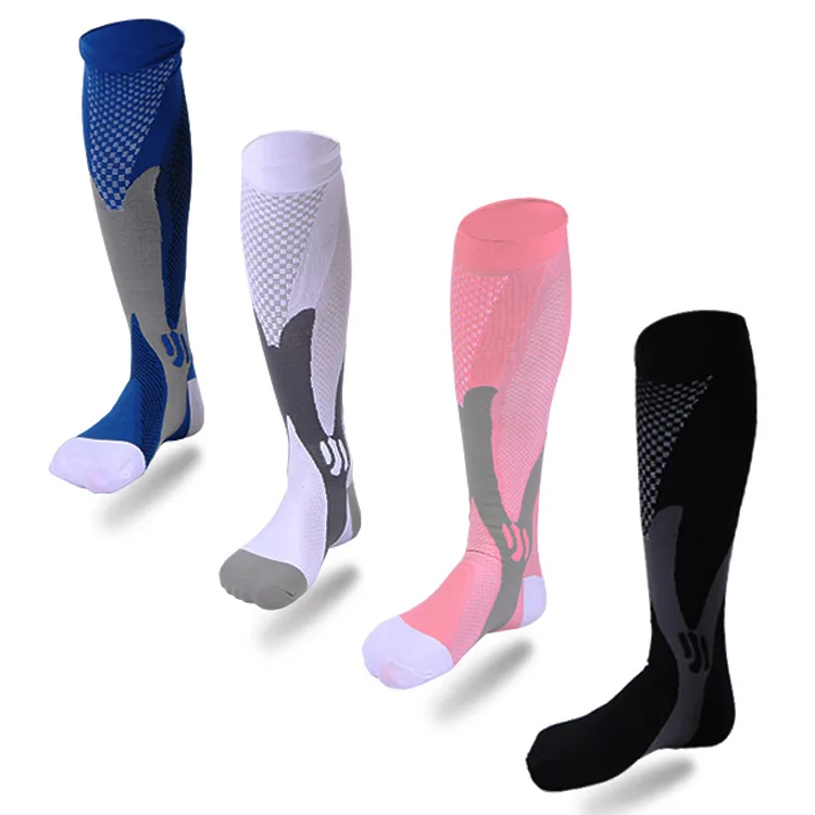 Men's And women's Cycling Socks Nylon Fabric High Tube Compression Socks Outdoor Fitness Sports Soccer Socks