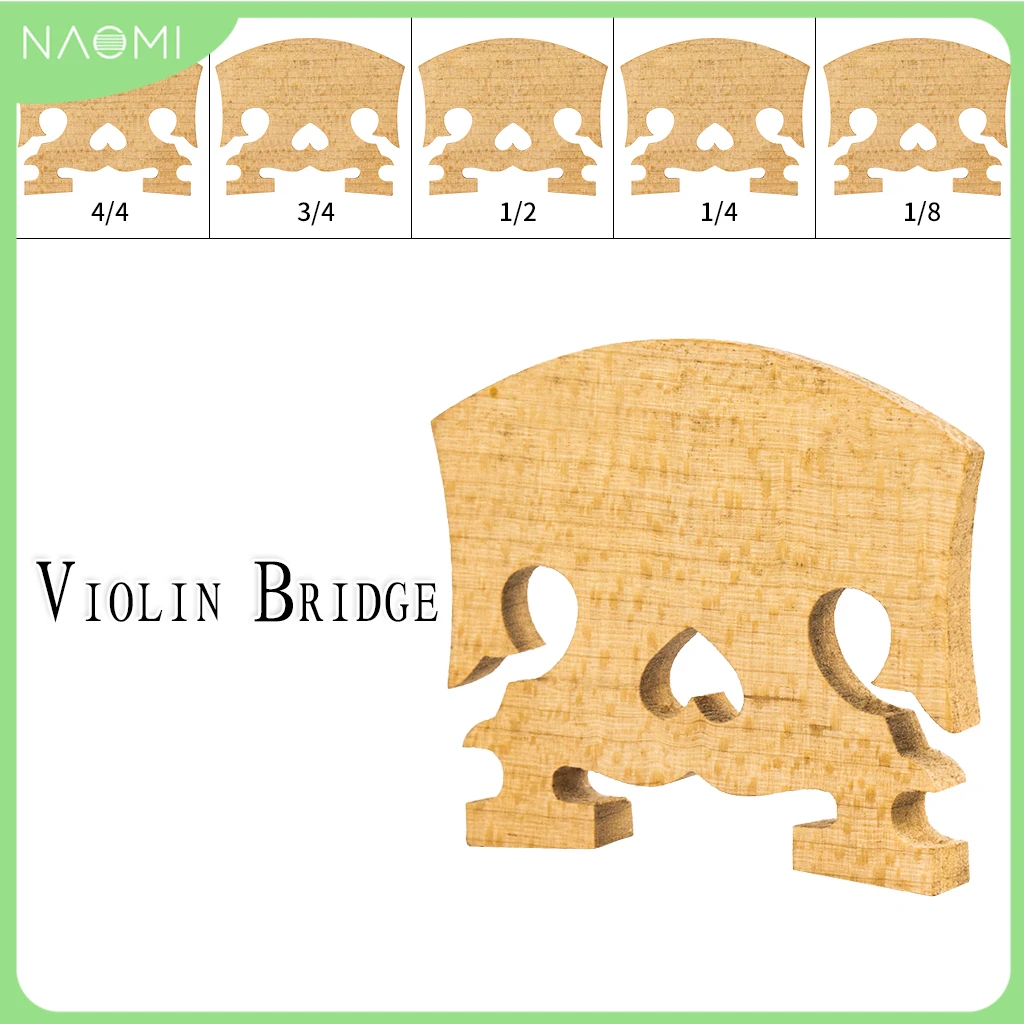 

NAOMI 1PC Vintage Baroque Style Maple Bridge Available For 4/4 3/4 1/2 1/4 1/8 Size Violin Bridge