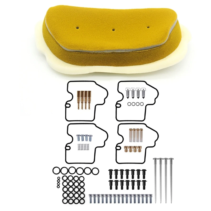 

Air Filter For Yamaha YZF R6 YZFR6 YZF-R6 1999-2005 & Carburetor Repair Rebuild Kit Gaskets Jets