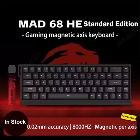 FGG Madlions Mad68HE Mad60 Pro Mad68 Pro Алюминиевая магнитная механическая клавиатура RT 0,01 мм 8K Скорость опрокидывания 128K Клавиатура со скоростью сканирования